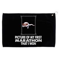 Picture Of My First Marathon That I Won Funny Sperm Grommeted Golf Towel