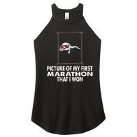 Picture Of My First Marathon That I Won Funny Sperm Women's Perfect Tri Rocker Tank