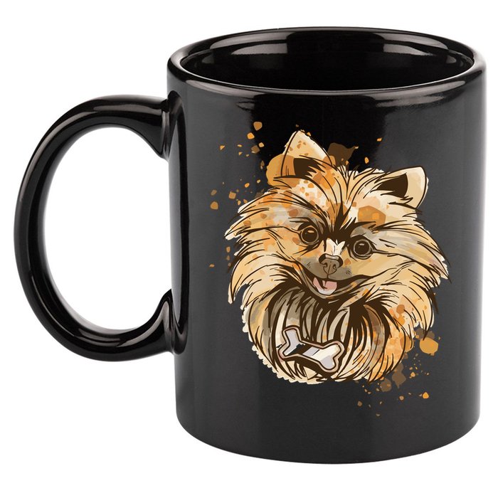 Pomeranian Dog 11oz C Handle Ceramic Mug