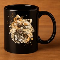 Pomeranian Dog 11oz C Handle Ceramic Mug