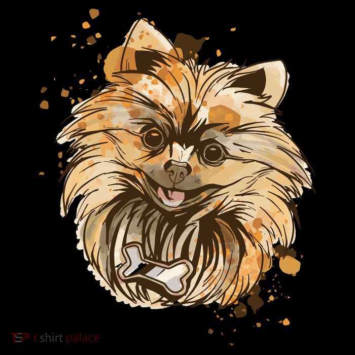 Pomeranian Dog Drawstring Bag