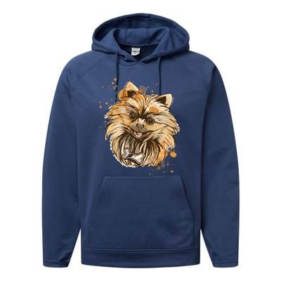 Pomeranian Dog Performance Fleece Hoodie