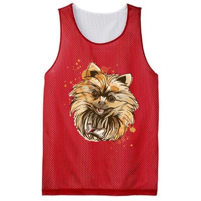 Pomeranian Dog Mesh Reversible Basketball Jersey Tank