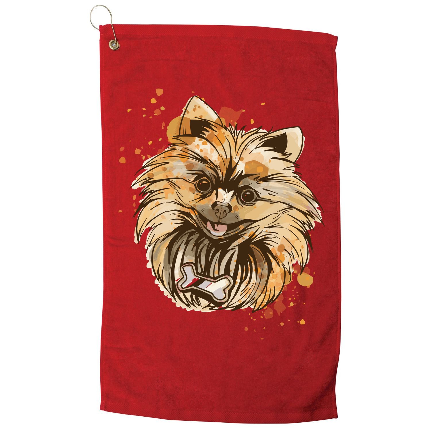 Pomeranian Dog Golf Towel