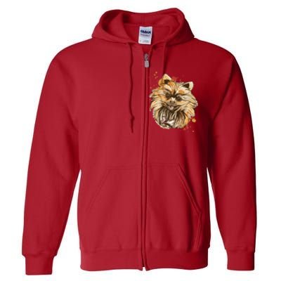 Pomeranian Dog Full Zip Hoodie