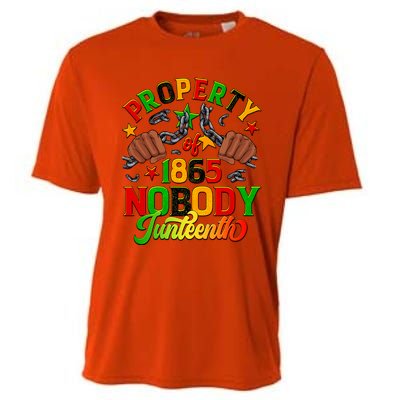 Property Of Nobody Junenth American African Freedom Gift Cooling Performance Crew T-Shirt