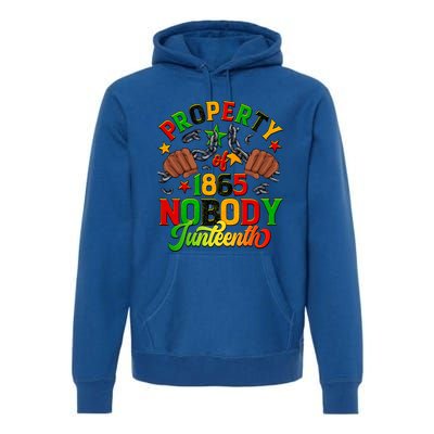 Property Of Nobody Junenth American African Freedom Gift Premium Hoodie