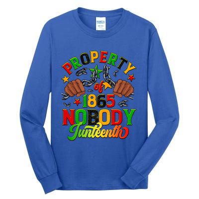 Property Of Nobody Junenth American African Freedom Gift Tall Long Sleeve T-Shirt