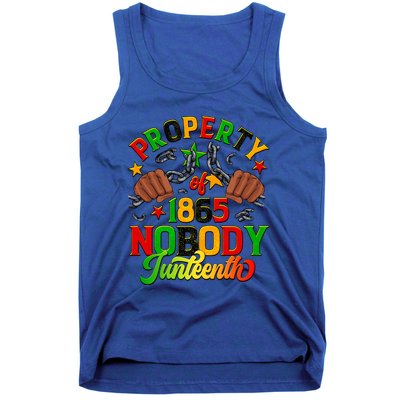 Property Of Nobody Junenth American African Freedom Gift Tank Top