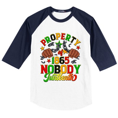 Property Of Nobody Junenth American African Freedom Gift Baseball Sleeve Shirt