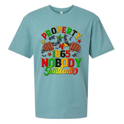 Property Of Nobody Junenth American African Freedom Gift Sueded Cloud Jersey T-Shirt