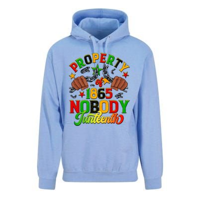 Property Of Nobody Junenth American African Freedom Gift Unisex Surf Hoodie