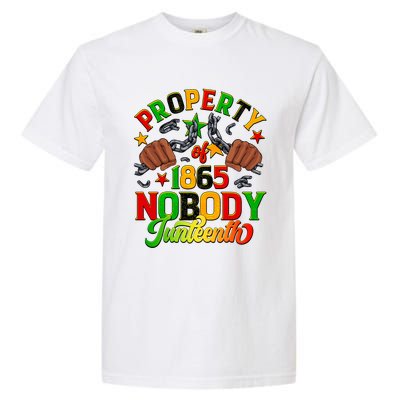 Property Of Nobody Junenth American African Freedom Gift Garment-Dyed Heavyweight T-Shirt