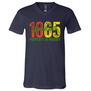 Property Of Nobody Juneteenth 1865 Freedom Day African V-Neck T-Shirt