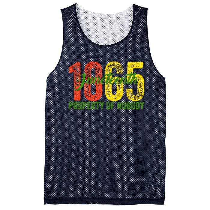 Property Of Nobody Juneteenth 1865 Freedom Day African Mesh Reversible Basketball Jersey Tank