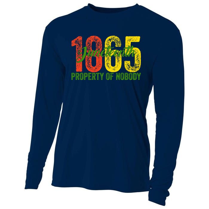 Property Of Nobody Juneteenth 1865 Freedom Day African Cooling Performance Long Sleeve Crew