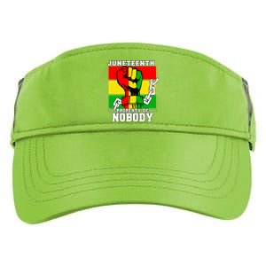 Property Of Nobody Junenth Black History 1865 Freedom Funny Gift Adult Drive Performance Visor