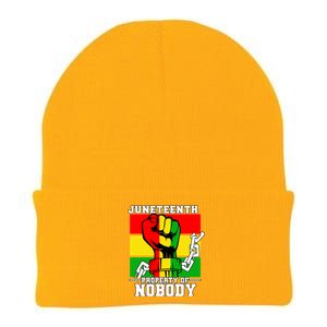 Property Of Nobody Junenth Black History 1865 Freedom Funny Gift Knit Cap Winter Beanie