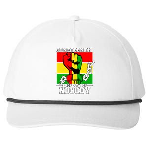 Property Of Nobody Junenth Black History 1865 Freedom Funny Gift Snapback Five-Panel Rope Hat