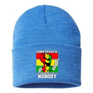 Property Of Nobody Junenth Black History 1865 Freedom Funny Gift Sustainable Knit Beanie