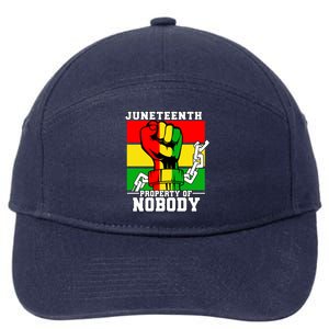 Property Of Nobody Junenth Black History 1865 Freedom Funny Gift 7-Panel Snapback Hat