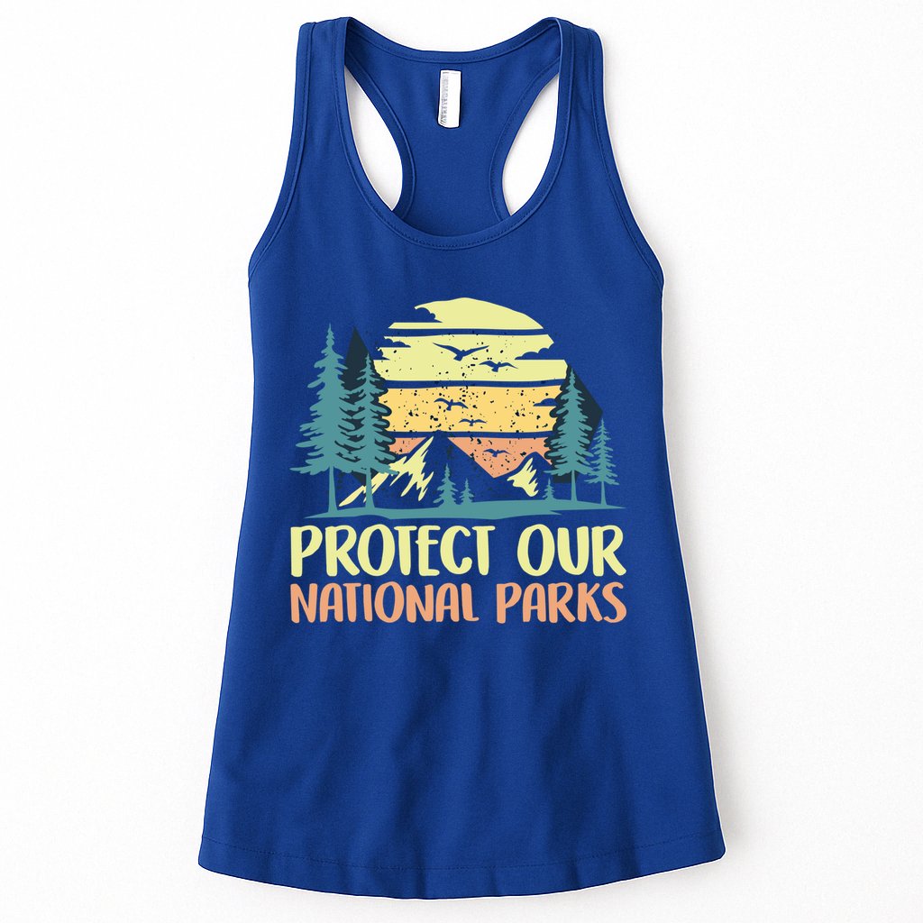 Protect Our National Parks Vintage Outdoor Camping Gift Womens Tank Top