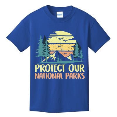 Protect Our National Parks Vintage Outdoor Camping Gift Kids T-Shirt
