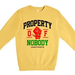 Property Of Nobody Juneteenth Black woman Gifts Premium Crewneck Sweatshirt