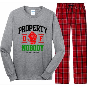 Property Of Nobody Juneteenth Black woman Gifts Long Sleeve Pajama Set