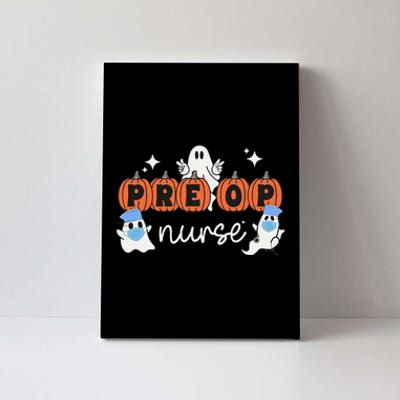 Pre Op Nurse Halloween Preoperative Nurse Ghost Boo Crew Canvas