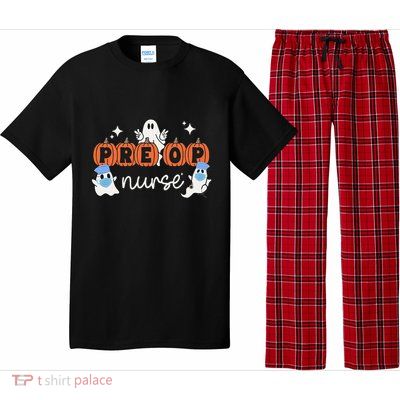 Pre Op Nurse Halloween Preoperative Nurse Ghost Boo Crew Pajama Set
