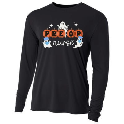 Pre Op Nurse Halloween Preoperative Nurse Ghost Boo Crew Cooling Performance Long Sleeve Crew