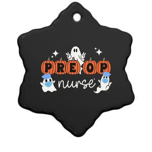 Pre Op Nurse Halloween Preoperative Nurse Ghost Boo Crew Ceramic Star Ornament