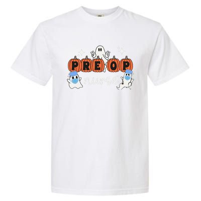 Pre Op Nurse Halloween Preoperative Nurse Ghost Boo Crew Garment-Dyed Heavyweight T-Shirt