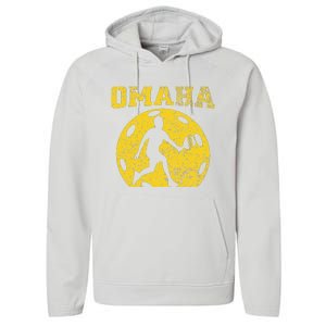 Pickleball Omaha Nebraska Performance Fleece Hoodie