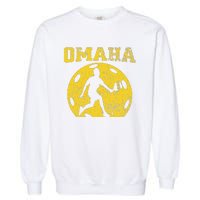 Pickleball Omaha Nebraska Garment-Dyed Sweatshirt