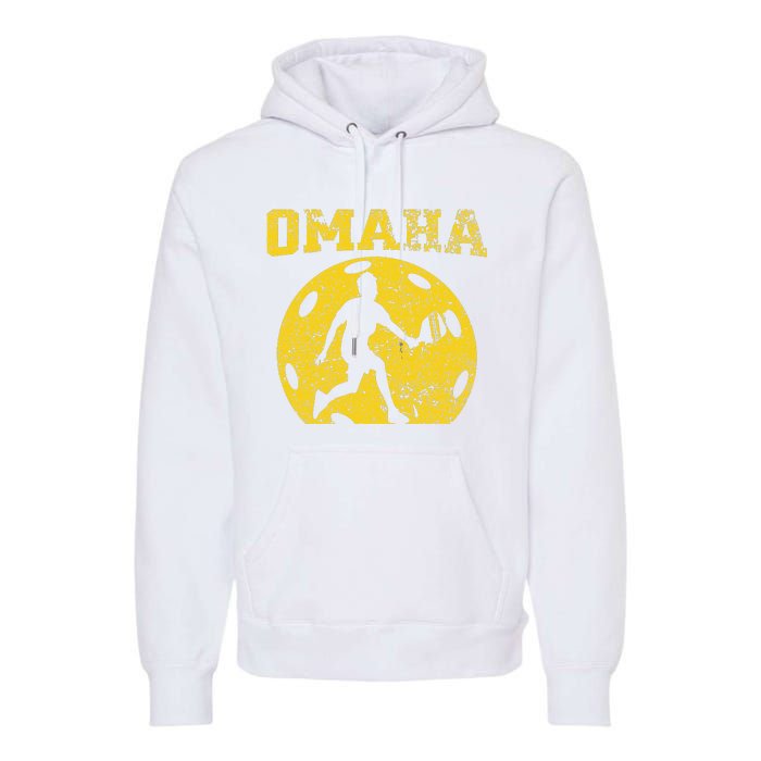 Pickleball Omaha Nebraska Premium Hoodie