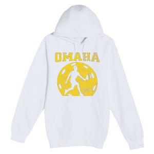 Pickleball Omaha Nebraska Premium Pullover Hoodie