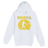 Pickleball Omaha Nebraska Premium Pullover Hoodie