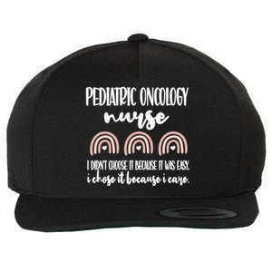 Peds Oncology Nurse Rainbow Pediatric Oncology Nursing Gift Wool Snapback Cap