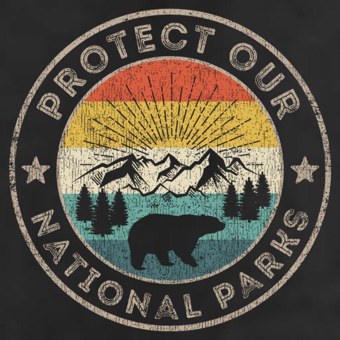 Protect Our National Parks Retro Hiking Gift 11oz C Handle Ceramic Mug