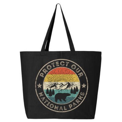 Protect Our National Parks Retro Hiking Gift 25L Jumbo Tote