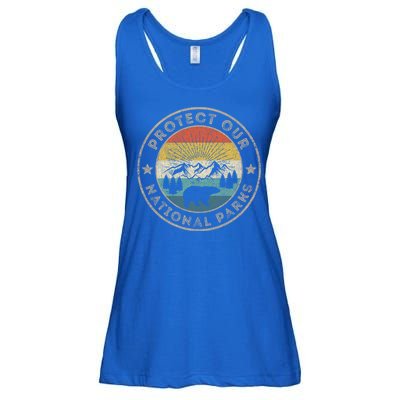 Protect Our National Parks Retro Hiking Gift Ladies Essential Flowy Tank
