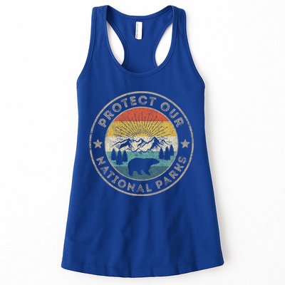 Protect Our National Parks Retro Hiking Gift Womens Tank Top