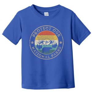 Protect Our National Parks Retro Hiking Gift Toddler T-Shirt