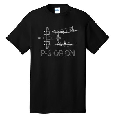 P3 Orion Navy Aircraft Crew Veteran Naval Aviation Tall T-Shirt