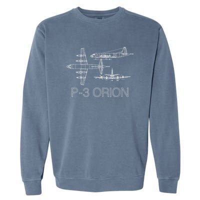 P3 Orion Navy Aircraft Crew Veteran Naval Aviation Garment-Dyed Sweatshirt