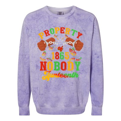 Property Of Nobody Junenth American African Freedom Great Gift Colorblast Crewneck Sweatshirt