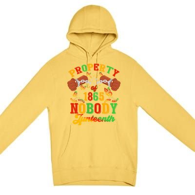 Property Of Nobody Junenth American African Freedom Great Gift Premium Pullover Hoodie