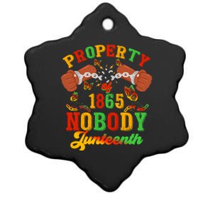 Property Of Nobody Junenth American African Freedom Great Gift Ceramic Star Ornament